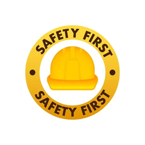 Safety helmet icon representing rage room safety measures